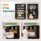 letaya metal garage storage cabinets with lock-72 tall, side view