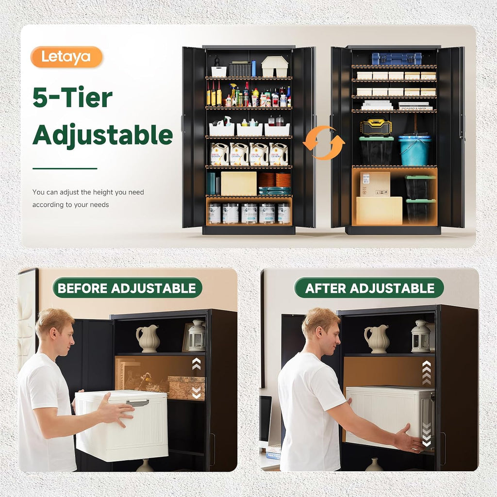 letaya metal storage cabinets with lock doors,tall locker, package contents