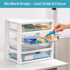 Vtopmart Clear Desk Organizer, 4-Tier Assemble Desktop File Organizer - Image 5