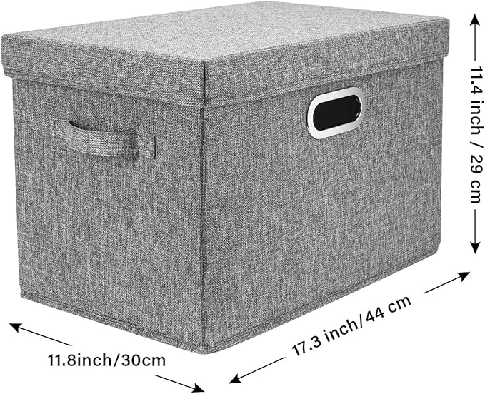TYEERS Large Storage Bins with Lids, Collapsible, Fabric Storage Boxes - Image 2