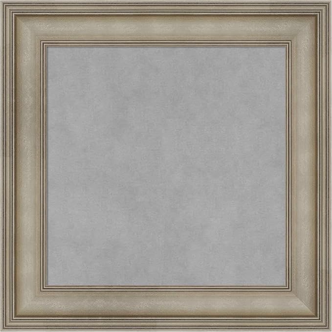 Amanti Art Silver Framed Magnetic Board 21x21 Small Vision Board by AmantiArt