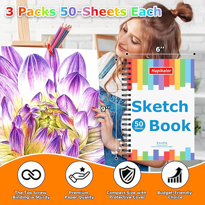 Drawing Pad for Kids, Sketch Pads 50 Sheets, Drawing Paper for Kid 9-12 - Image 6