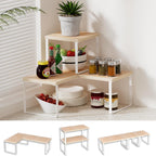 Golener Countertop Organizer Corner Shelf, 2 Tier Adjustable Stackable Corner