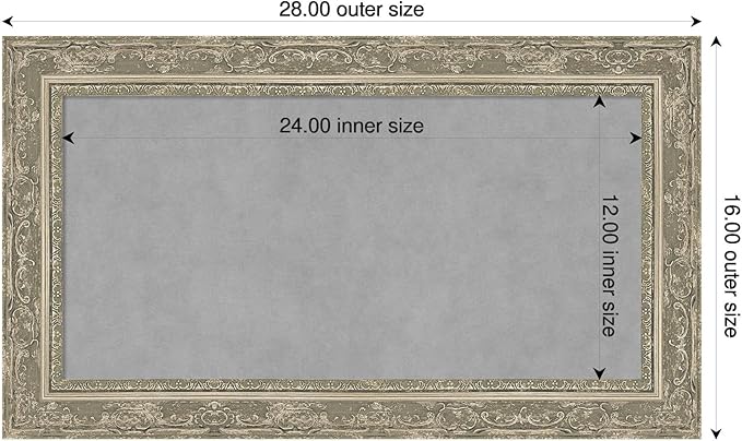 Amanti Art Silver Framed Magnetic Board 16x28 Small Vision Board - Image 2