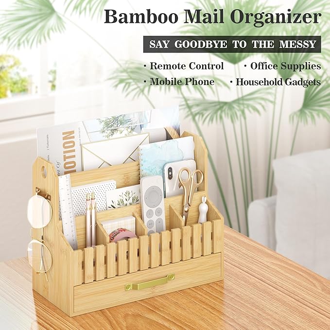Bamboo Mail Organizer Countertop - Image 2