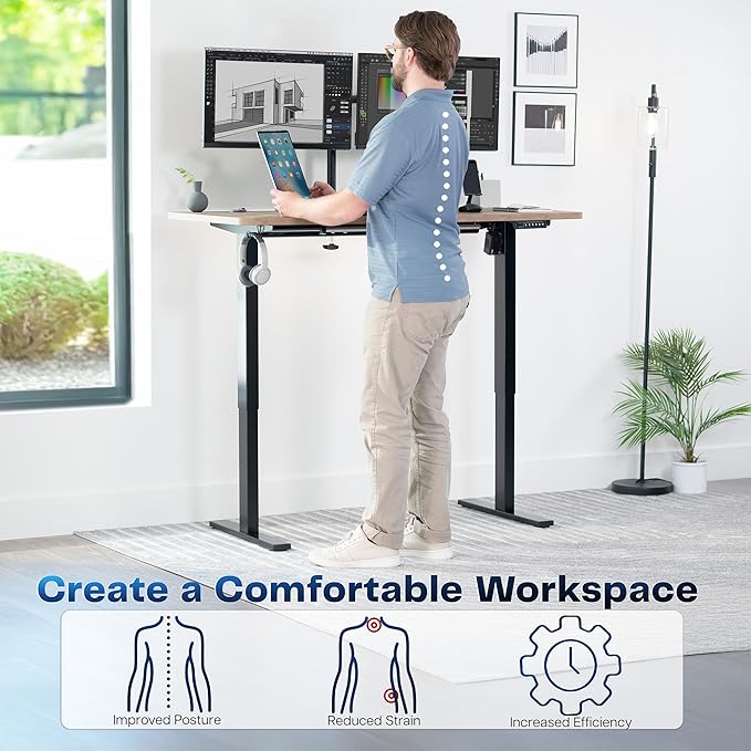 VIVO Electric 55 x 28 in Standing Desk, Memory Height Adjustment, 1B Series - Image 4