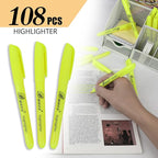 Buecs Highlighters Bulk Pack, Chisel Tip, Fluorescent Yellow, suitable - Image 2