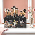 Exqcom Hay Girl Hay Cow Makeup Brush Toothbrush Holder, Pen Pencil Holder - Image 5