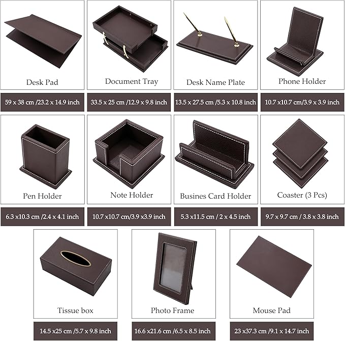 RitPin Desk Set, 11-Piece All-in-One – Executive Desk Accessories & Office - Image 3