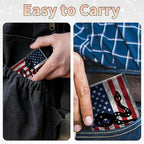 BWEGRHE Slim Credit Card Holder, Snake Flag RFID Blocking Metal Wallet - Image 7