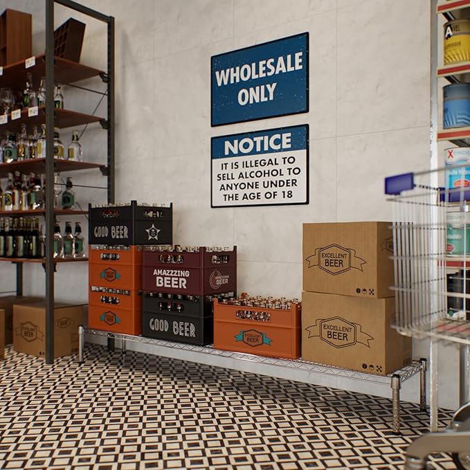Regal Altair 14" Deep x 72" Wide x 8" Height 1-Tier Wire Shelving Kit | NSF - Image 6