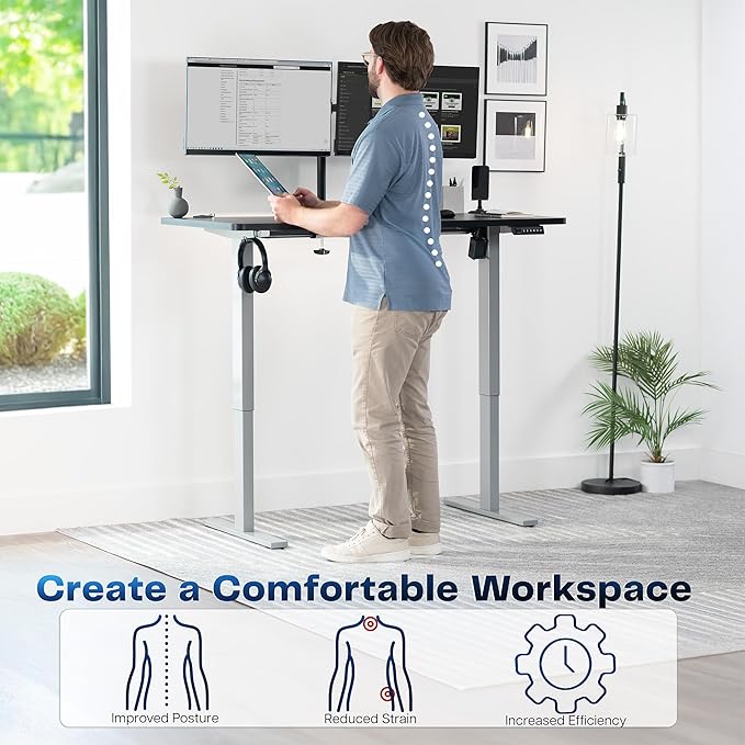 VIVO Electric 55 x 28 in Standing Desk, Memory Height Adjustment, 1B Series - Image 4