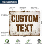 Custom Sign, Custom Street Sign, 11 Font Colors, 13 Font Styles, 4 Hole Options - Image 6