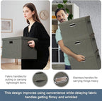 Graciadeco Large 17" 36 Quart Collapsible Stackable Storage Bins - Image 5