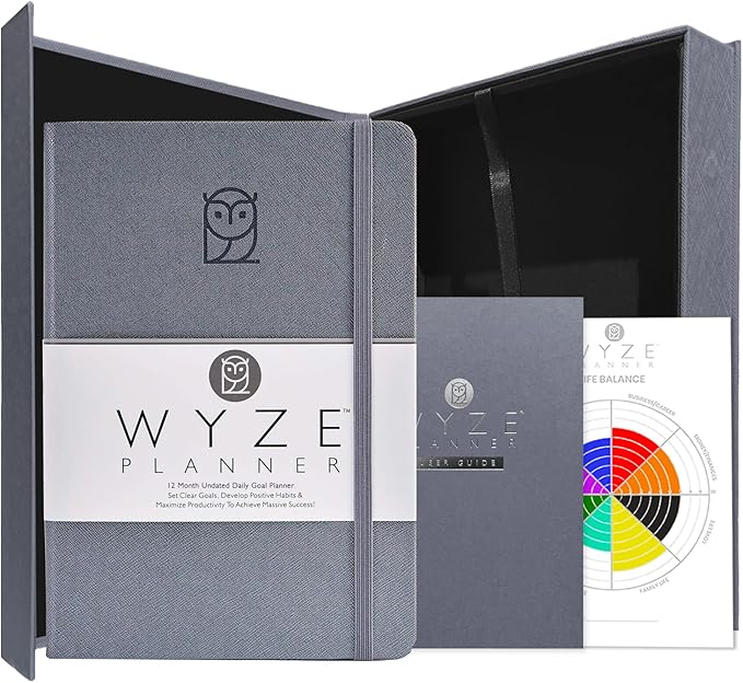 Wyze Planner Undated Daily Planner – 1-Year B5 Productivity Organizer by WYZEPLANNER