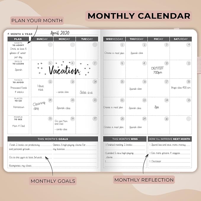 Clever Fox Planner – Undated Weekly & Monthly Planner - Image 4