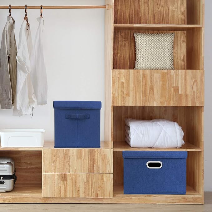 TYEERS Large Storage Bins with Lids, Collapsible, Fabric Storage Boxes - Image 4