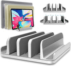 TEFONIA Adjustable Laptop Stand, 5 Slots, Aluminum Space-Saving, by TEFONIA
