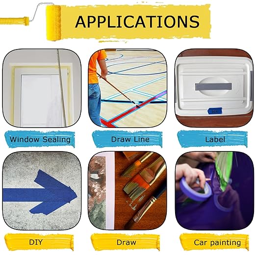 Premium Blue Painters Tapes, Masking Master Tape, No Residue & Easy Removal - Image 6