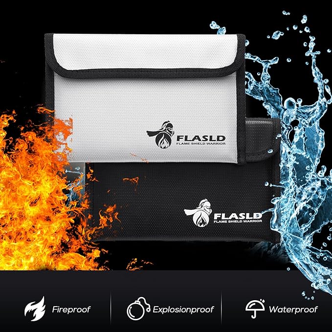 FLASLD Fireproof Money Bags, Fireproof Wallet Pouch, Small Safe Bag - Image 4