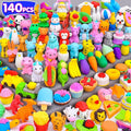 Palmatte 140PCS Mini Animal Erasers Bulk Kids Prizes Treasure Box Toys by Palmatte