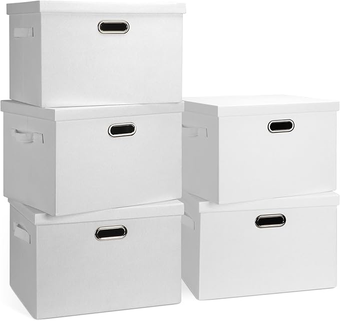 Graciadeco Large 17" 36 Quart Collapsible Stackable Storage Bins by GraciadecoStorage