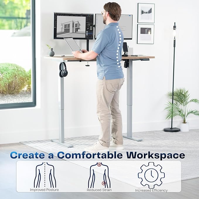 VIVO Electric 55 x 28 in Standing Desk, Memory Height Adjustment, 1B Series - Image 4