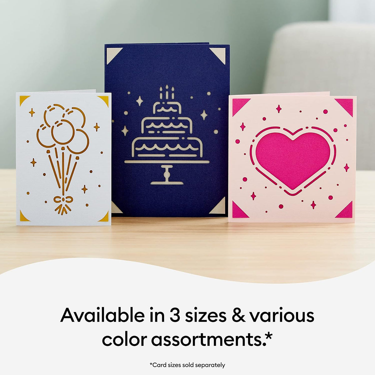 Cricut Insert Cards R40, Create Depth-Filled Birthday Cards, Thank You Cards,...