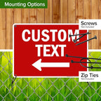 Custom Arrow, Custom Directional Sign, Left Arrow, 10x14 Inches, 55 mil thick - Image 5