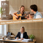 TO-TH Wood-Look Sound Panels, 4 Pack 47.2” x 23.6” Soundproof Wall Panels - Image 4