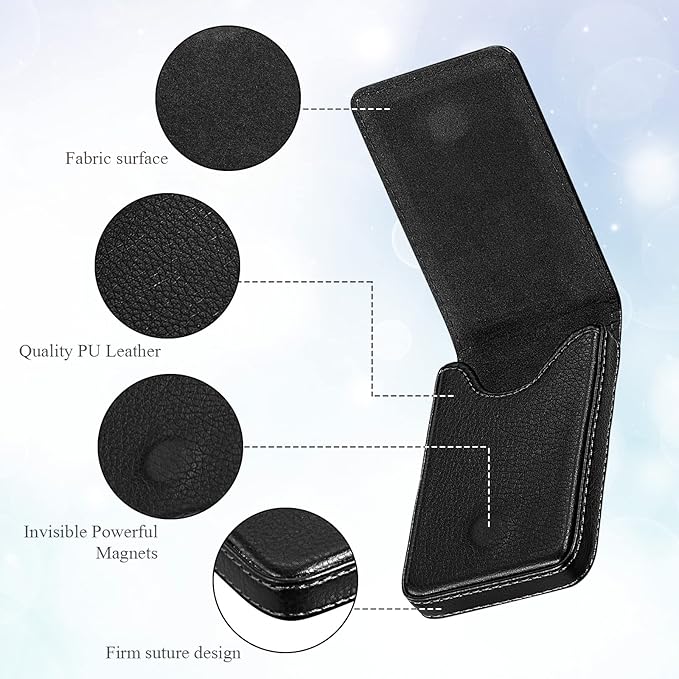 Outus 2 Pieces Business Card Holder, PU Leather Business Card Case Pocket Wallet - Image 3