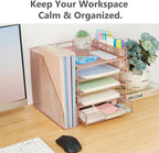 Gugsey Desk Organizer, 5-Tier Paper Letter Tray Organizer - Image 7