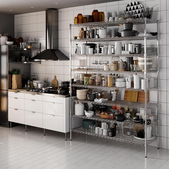 Regal Altair 21" Deep x 60" Wide x 86" Height Wire Shelving Kit | 8-Tier | NSF - Image 6