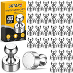 Grtard 48 Pack Magnetic Push Pins, Fridge Magnets by Grtard