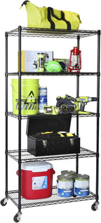 Seville Classics UltraDurable Heavy Duty NSF Solid Steel Wire Rack Storage Unit - Image 12