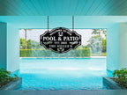 Personalized Name Metal Pool Sign, Patio Signs - Image 3