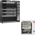 KZWKRG 6 Tier Magnetic File Holder, Large Capacity Mesh Hanging Wall Organizer by Unknown