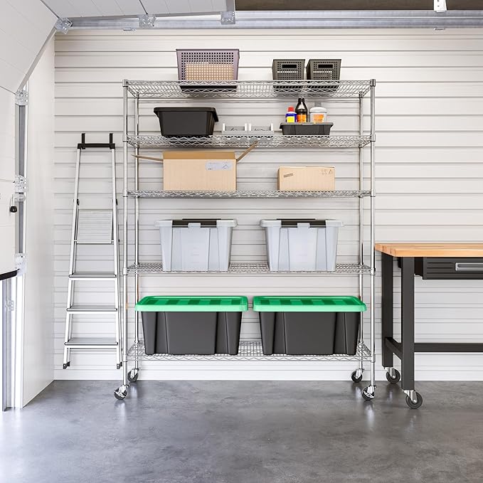 Seville Classics UltraDurable Heavy Duty NSF Solid Steel Wire Rack Storage Unit - Image 3
