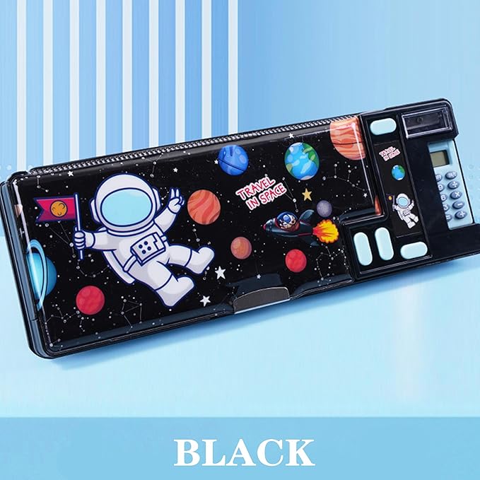 Pop Up Multifunction Pencil Case, Cute Cartoon Pen Box Organizer Stationery - Image 4