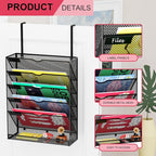GDINDINFAN 6-Tier Hanging File Organizer Office Cubicle Accessories - Image 4