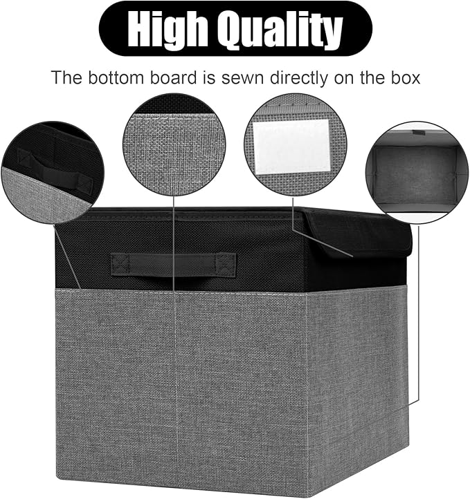 Large 17" 42 Quarts Collapsible Stackable Storage Bins - Image 5