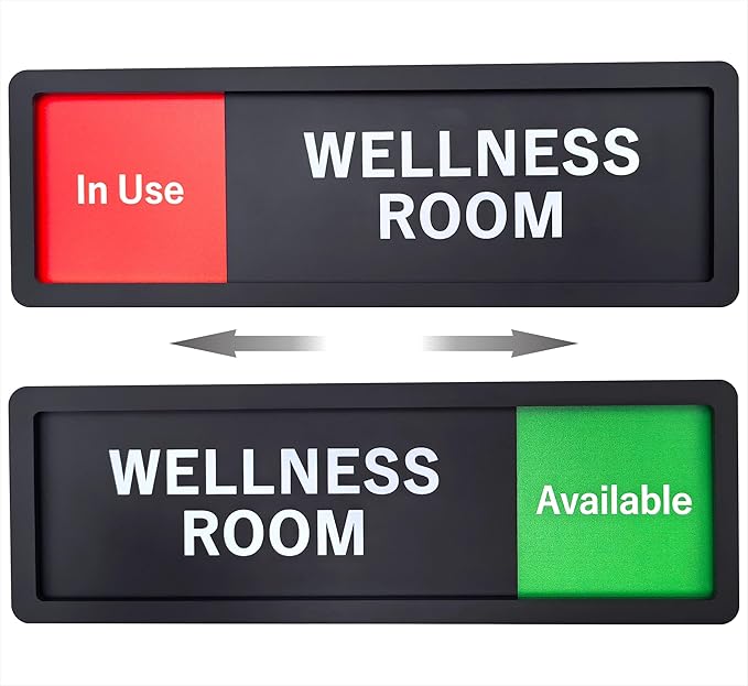 Wellness Room Sign – Privacy In Use / Available Slide Switch Sign, Premium by Unknown