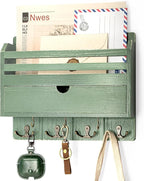 Rebee Vision Pine Wood Mail and Key Organizer by REBEEVISION