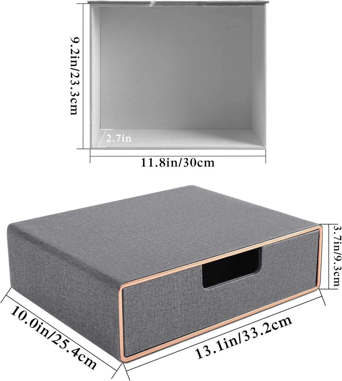 Desk Organizer with Drawer,Stackable Storage 1 Drawer Organizer,PU Leather Ha...