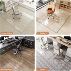30" x 48" Tempered Glass Chair Mat for Carpet & Hard Floors | 0.19" Thick Tempered Glass, 1000lbs Heavy Duty, Scratch Resistant, Non-Slip, Quiet Rolling, For Carpet&Hard Floors