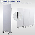 VIVO Freestanding 24 x 66 inch Privacy Panel, Mobile Cubicle Divider, Single 24 - Image 4