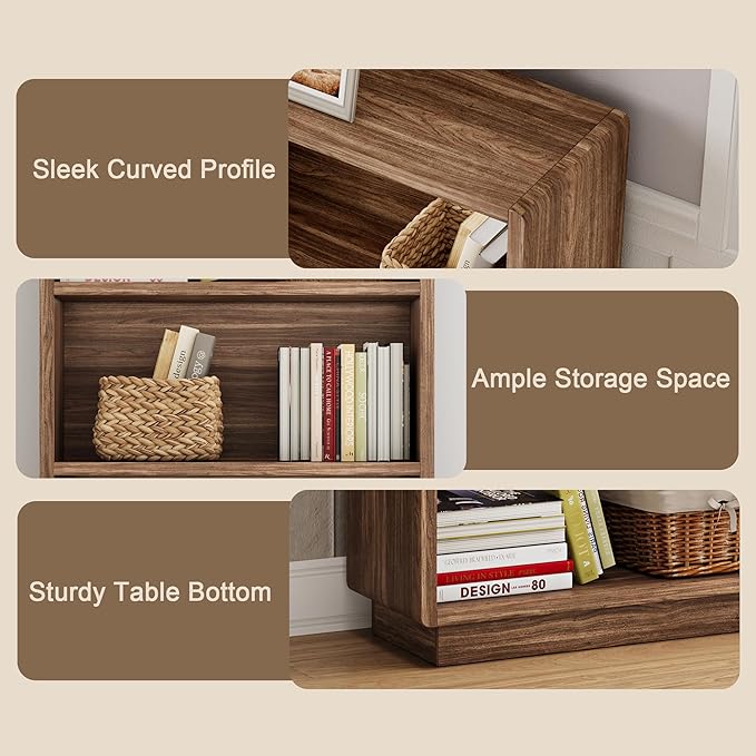 ChooChoo 3-Tier Bookcase, Wooden Bookshelf, Farmhouse Bookshelf - Image 7
