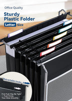 SortRax Plastic Extra Capacity Hanging File Folders, Heavy Duty - Image 5