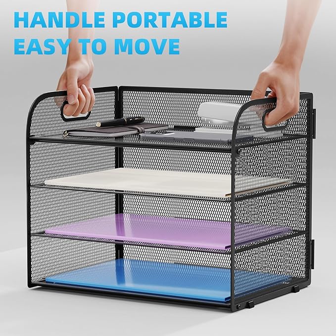 Marbrasse 4 Tier Paper Organizer Letter Tray - Image 5