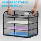 Marbrasse 4 Tier Paper Organizer Letter Tray - Image 5